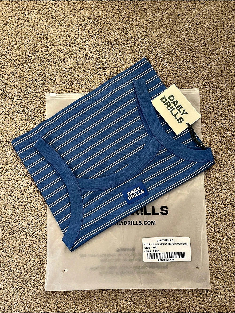 Daily Drills Striped Logo Tank - Picture 2 of 2